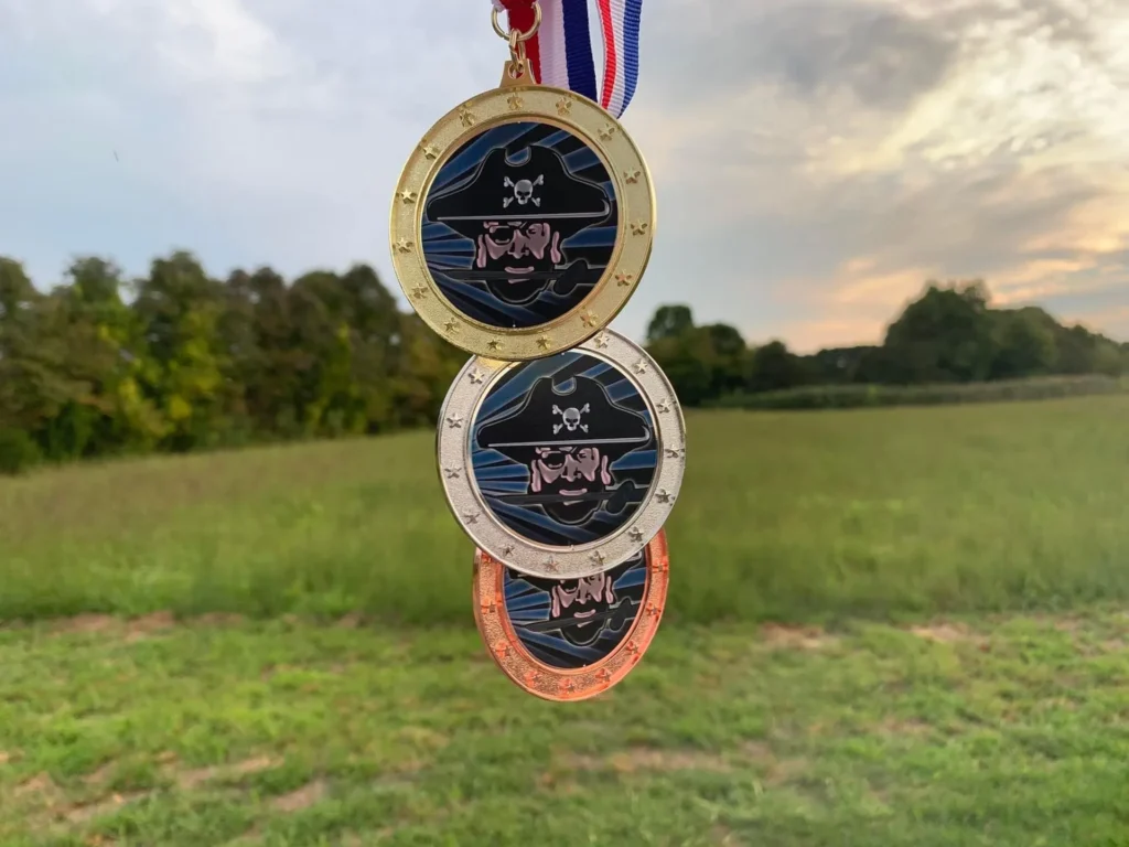 Earn a fun medal for participating in the Pirate